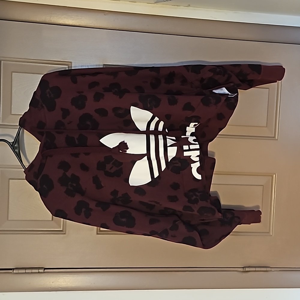 Adidas crop hoodie with matching leggings